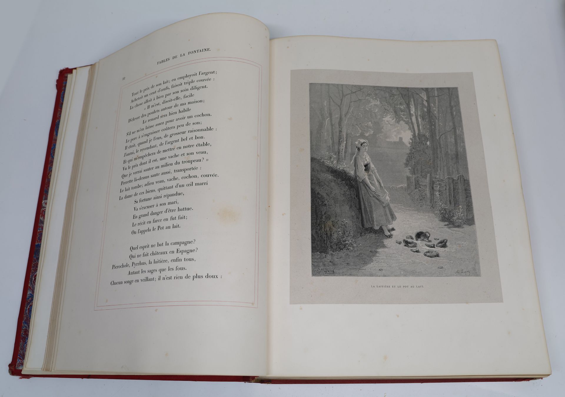 Fables de La Fontaine avec les Dessins de Gustave Doré, Tome 1 + 2, Paris 1867 - Image 2 of 8