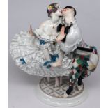 Meissen, Harlekin und Colombine, aus dem Russischen Ballett, Entwurf Paul Scheurich (1883 New York -