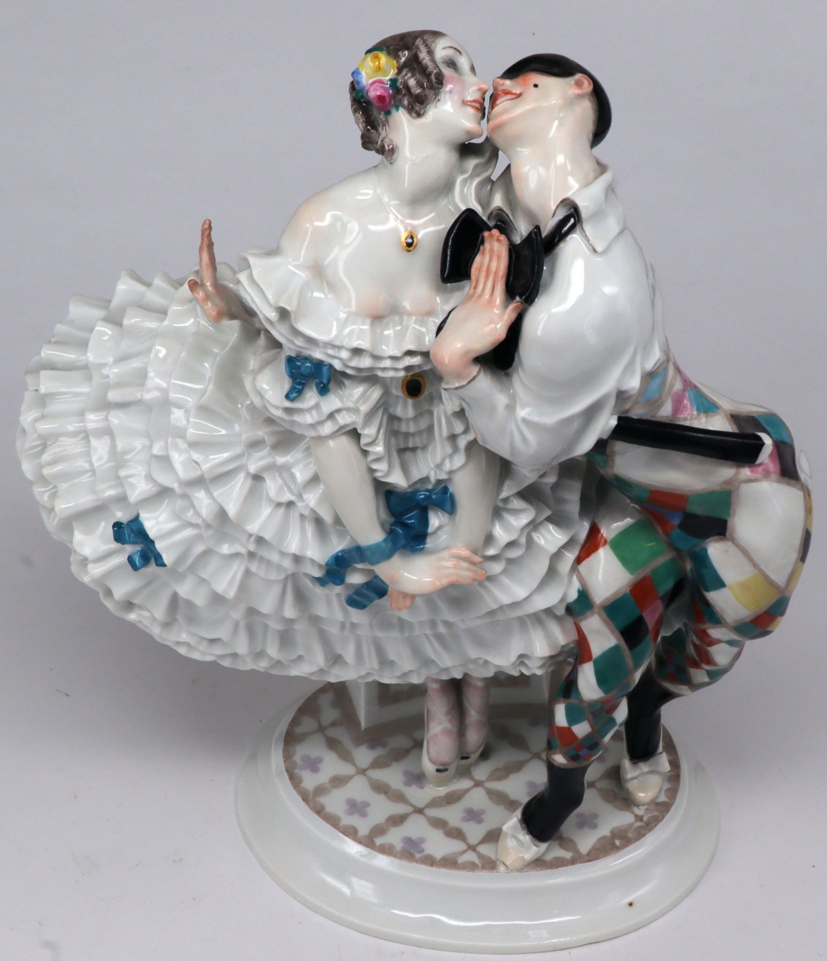 Meissen, Harlekin und Colombine, aus dem Russischen Ballett, Entwurf Paul Scheurich (1883 New York -