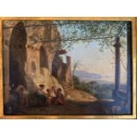 Franz Ludwig CATEL (1778-1856), Landschaft mit Ruinen, im Vordergrund eine Figurenszene mit Ausblick