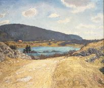 Jean-Laurent BUFFET-CHALLIÉ (1880-1943), Landschaft mit Blick auf einen Weiher, signiert und datiert