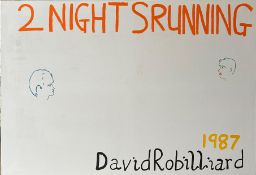 David Robilliard (Guernsey/Großbritannien 1952 – 1988 London), 2 NIGHTS RUNNING, auf der Vorderseite