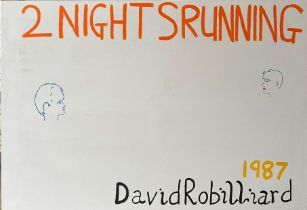 David Robilliard (Guernsey/Großbritannien 1952 – 1988 London), 2 NIGHTS RUNNING, auf der Vorderseite