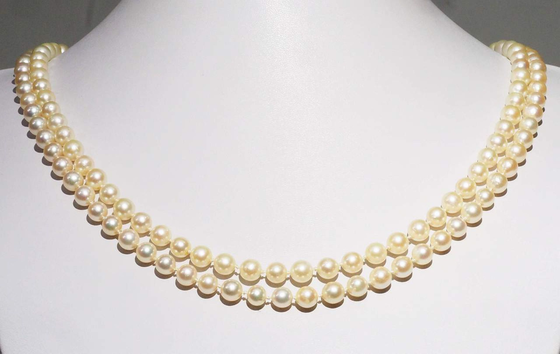Endlos Akoya-Perlenkette, einzeln verknotet. - Bild 2 aus 4