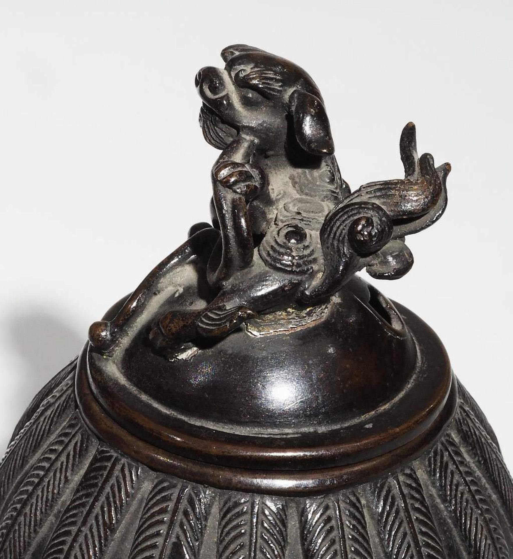 Deckelgefäß Bronze, Asien, wohl 19, Jahrhundert. - Bild 4 aus 8