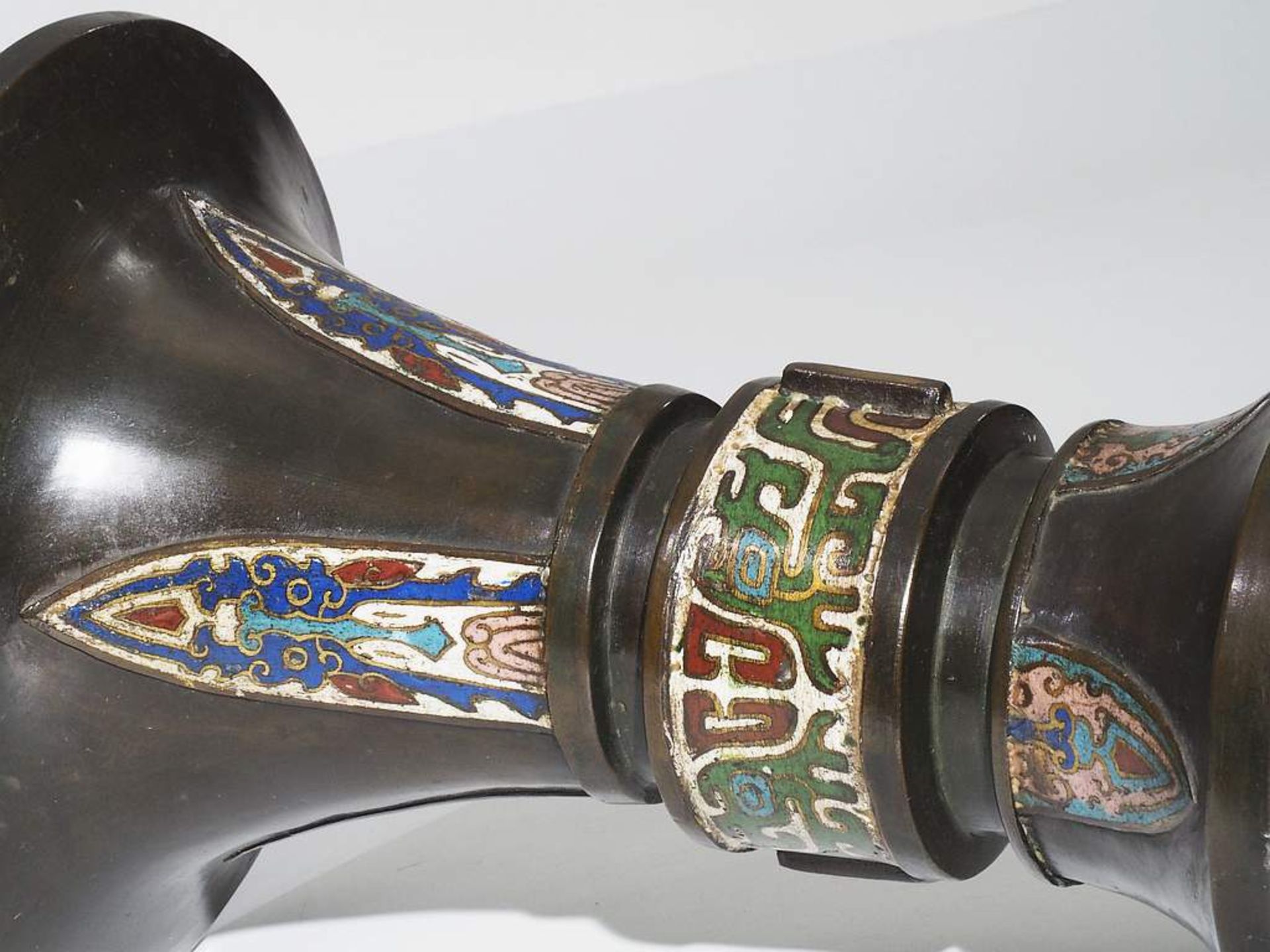 Vase "Gu-förmig" aus Bronze. - Bild 8 aus 8
