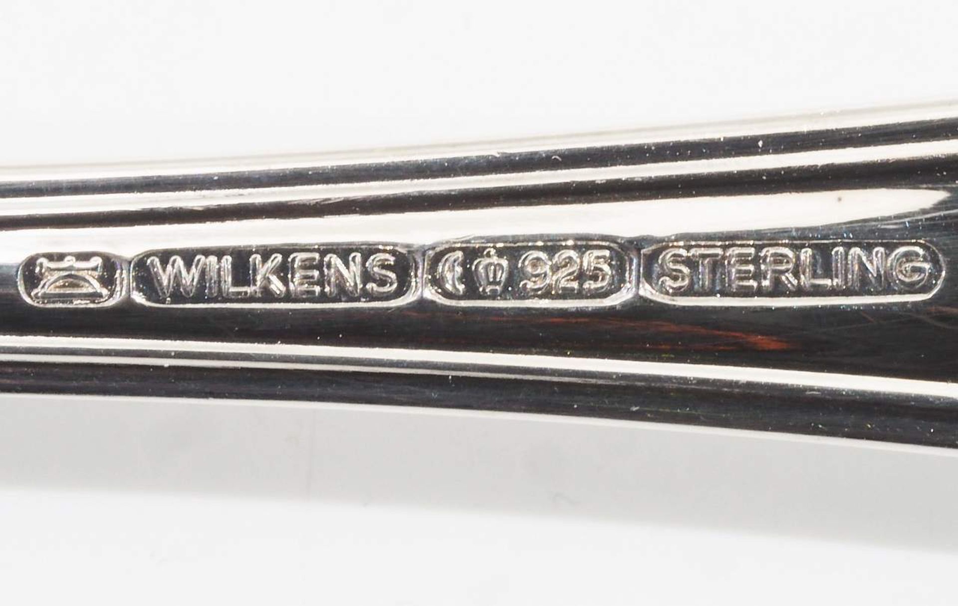 Besteck für zwölf Personen. WILKENS & Söhne, Bremen.925er Sterlingsilber, Form "Schwedisch Faden". - Image 10 of 10