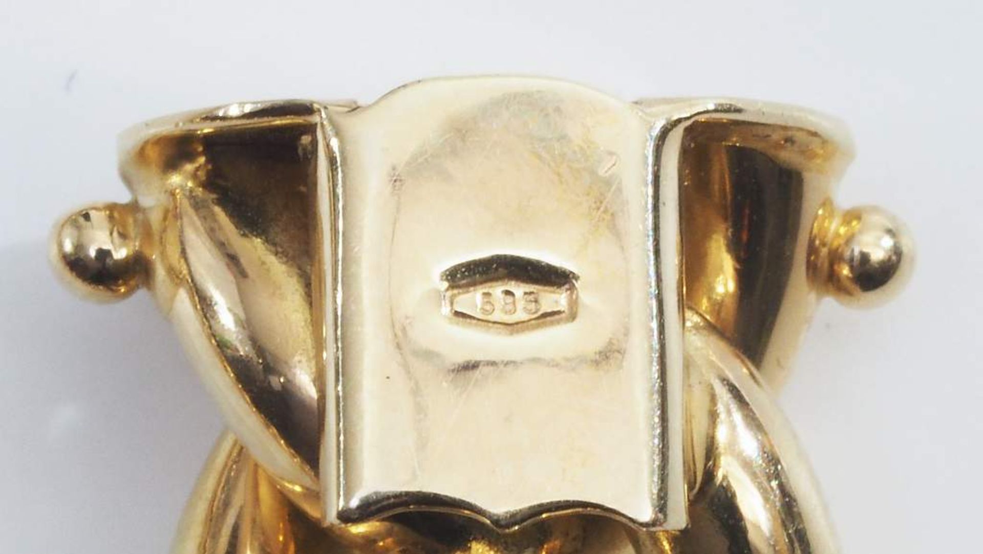 Klassisch elegantes und zeitloses Rundpanzer-Armband, 585er Gelbgold. - Image 7 of 7