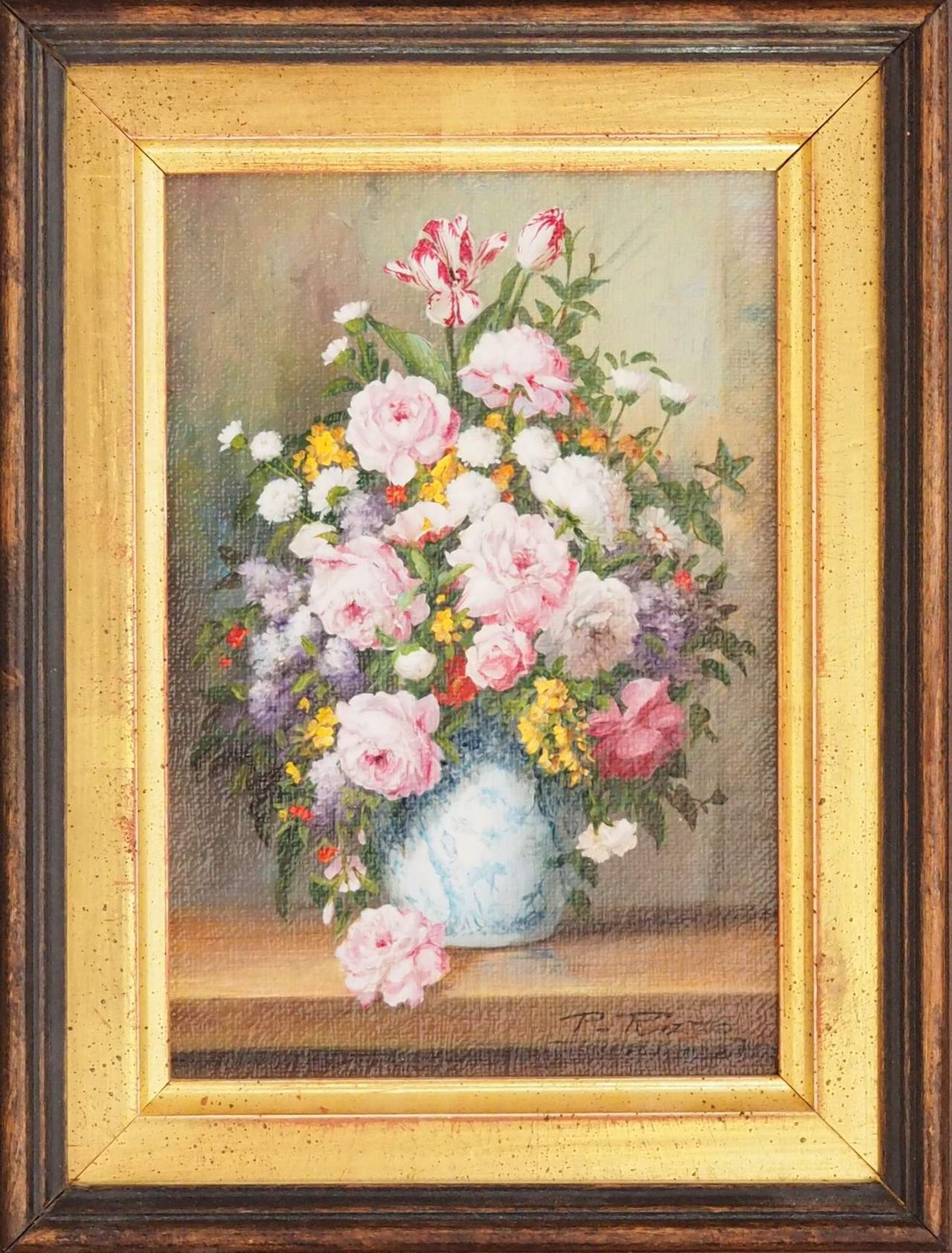 RIZZO, Paolo. 1940 Fiume Rieka/Italien. "Blumen in Vase".. - Image 2 of 5