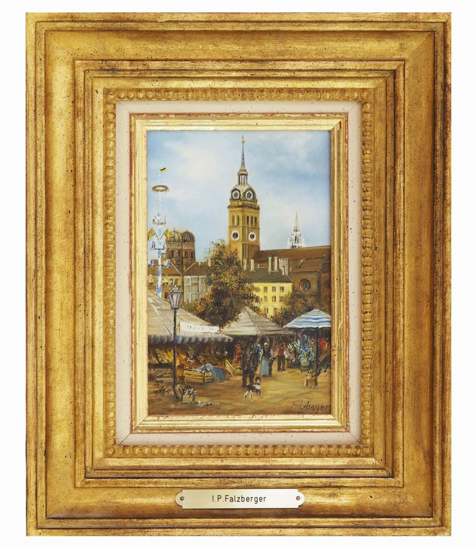 FALZBERGER, Ignaz-Peter. "Viktualienmarkt München". - Image 3 of 6