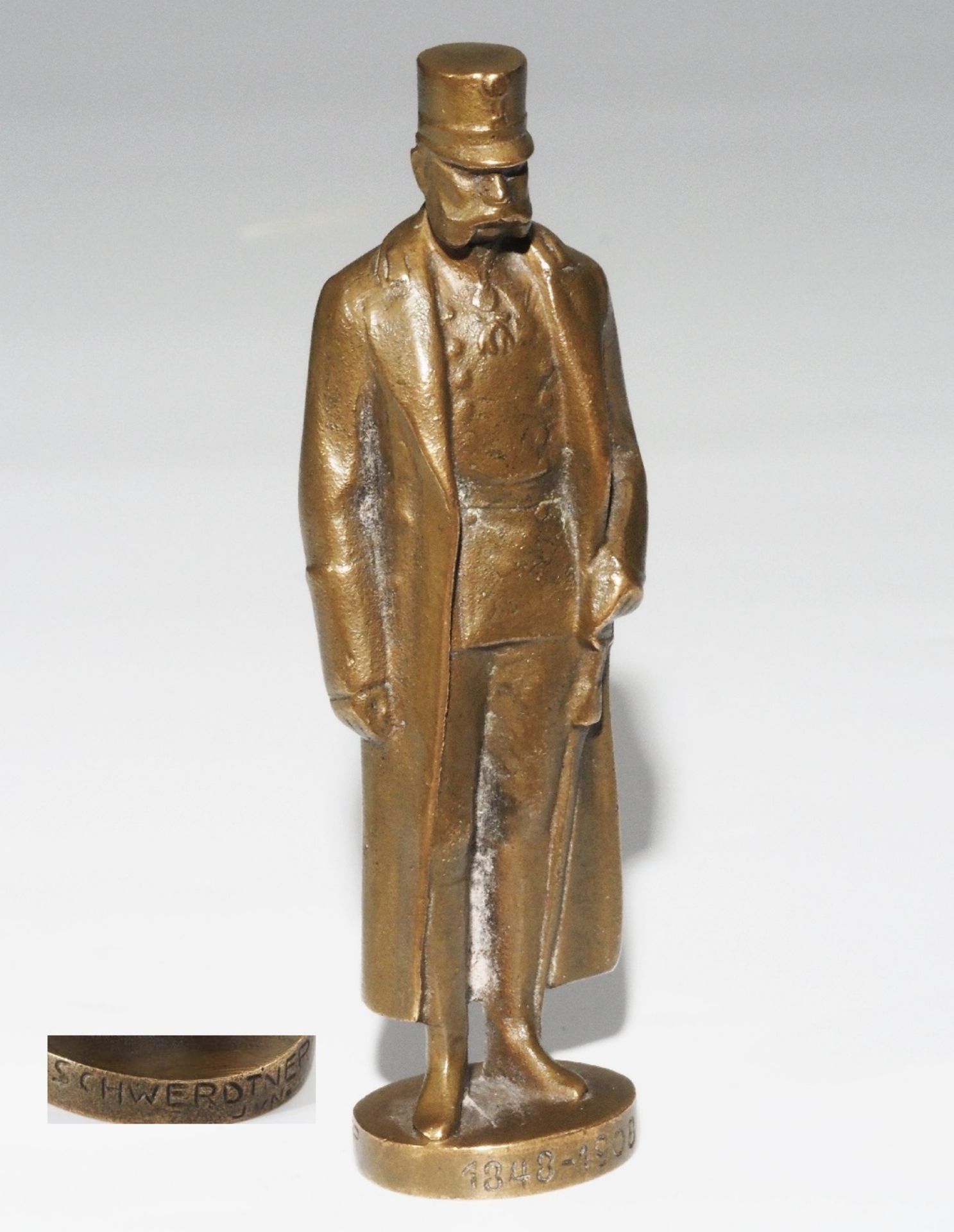 Miniatur-Statue/Petschaft, Kaiser Franz Joseph I. von Österreich.