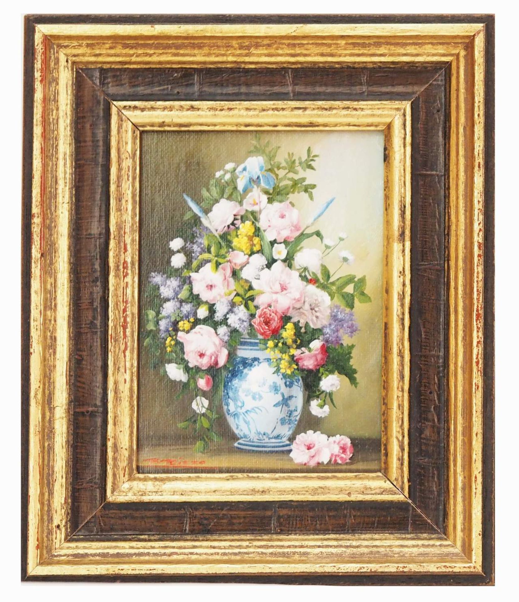 RIZZO, Paolo. 1940 Fiume Rieka/Italien. Gemäldepaar "Blumen in Vase". - Bild 4 aus 6