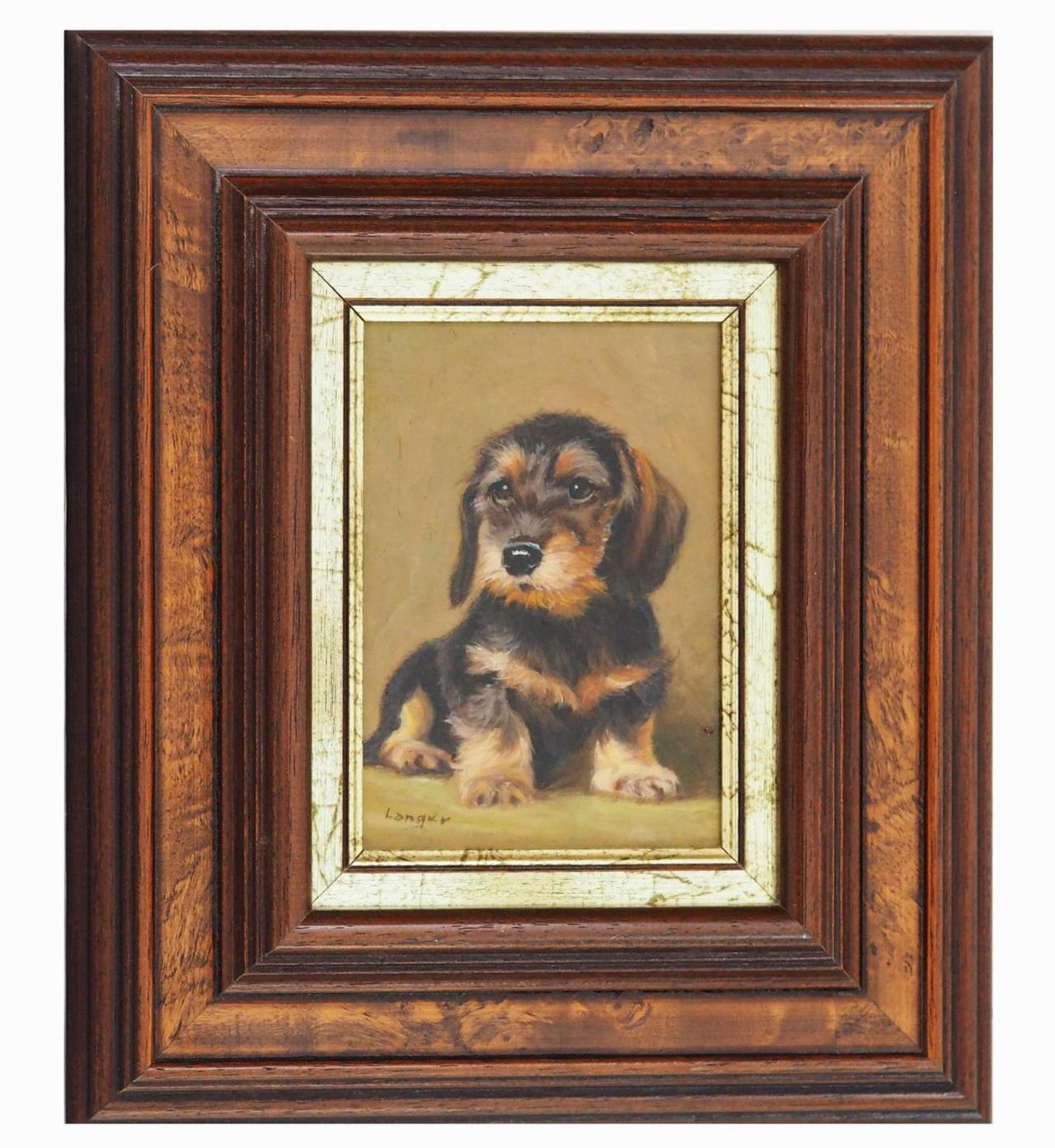 LANGER, Erich. 1935 München - ?. Hundeportrait "Dackel". - Image 3 of 6