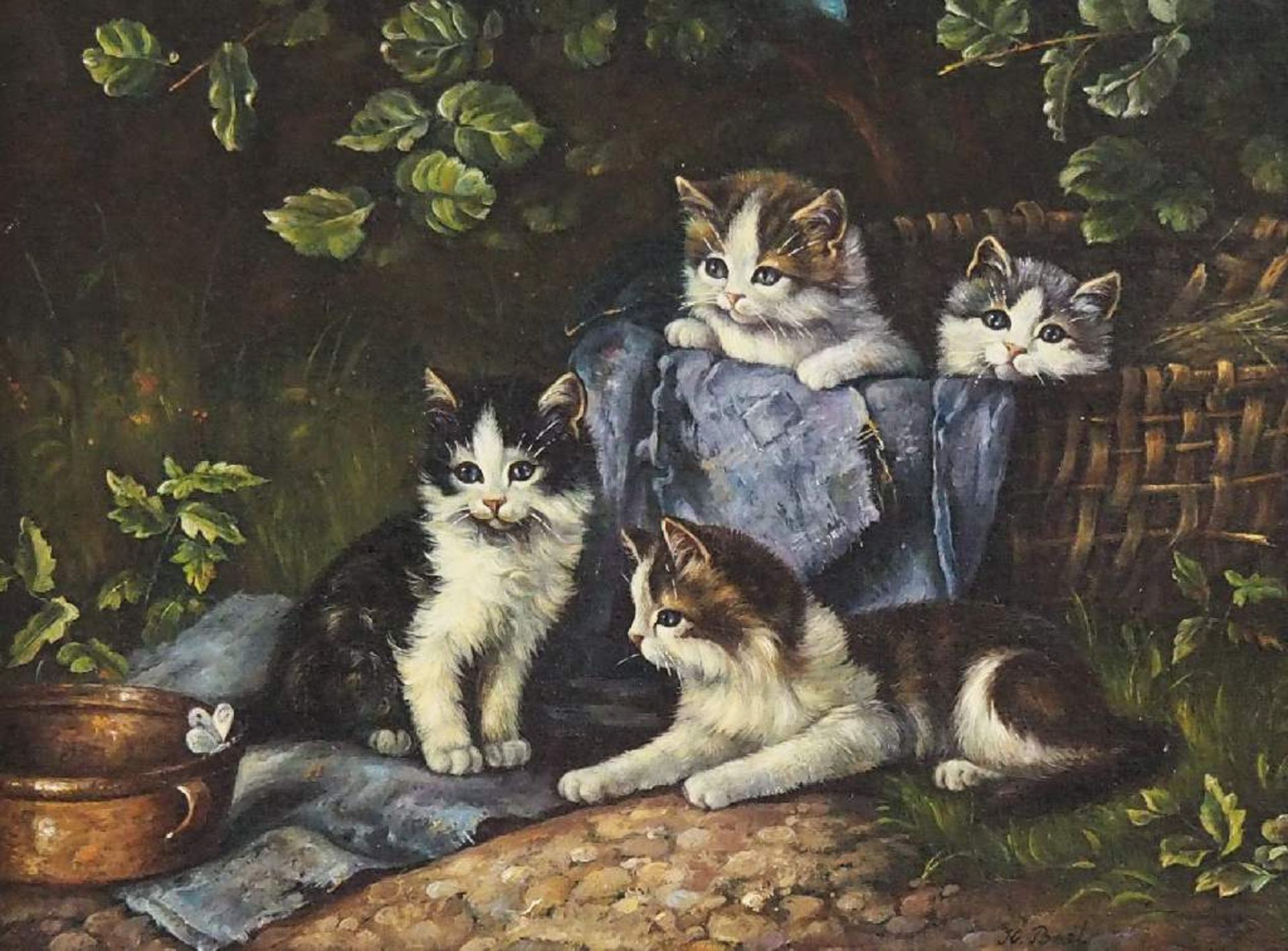 BEIL Karin. "Vier Katzen".