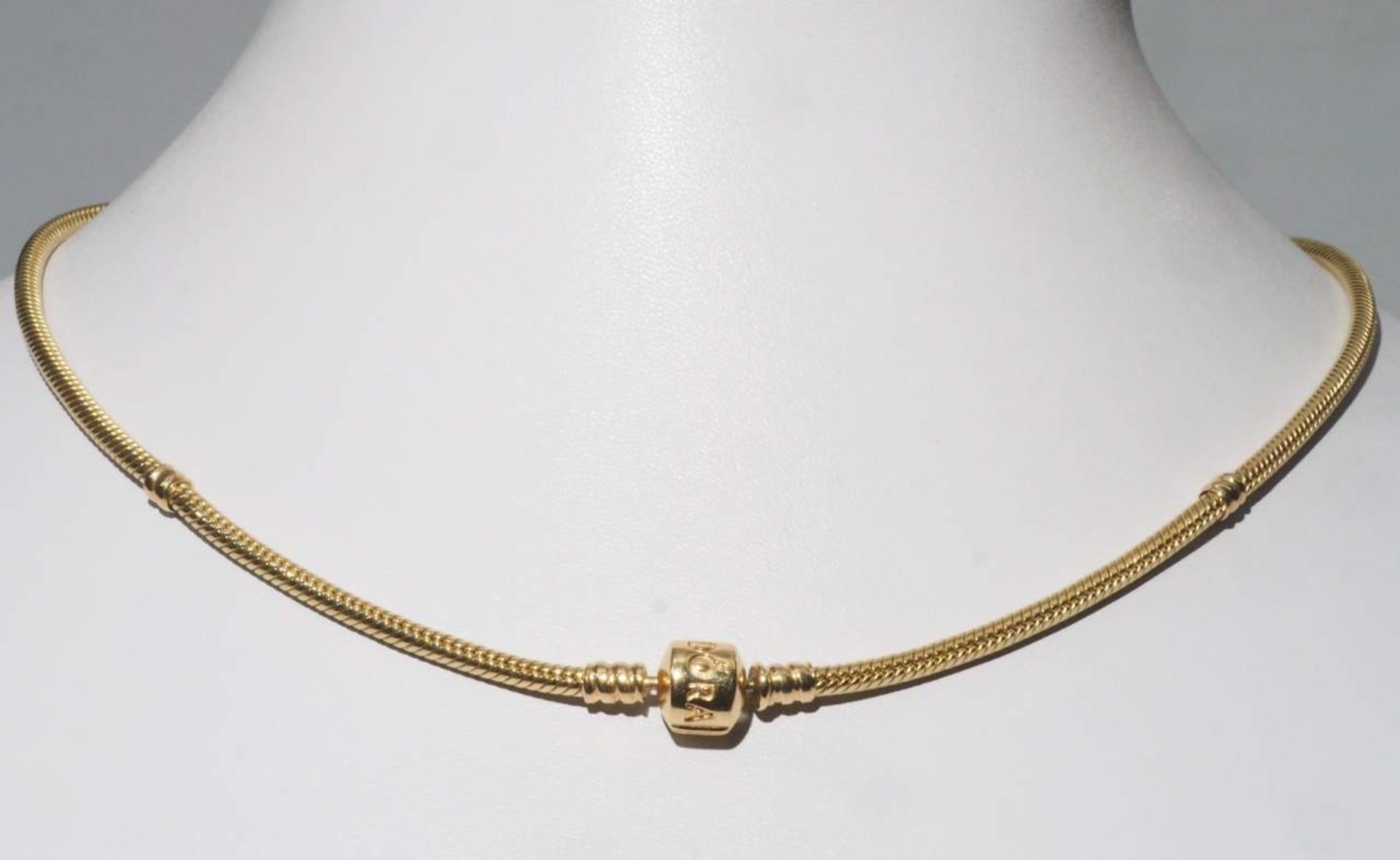 Collier PANDORA, 585er Gelbgold, in Originalbox. - Bild 2 aus 7