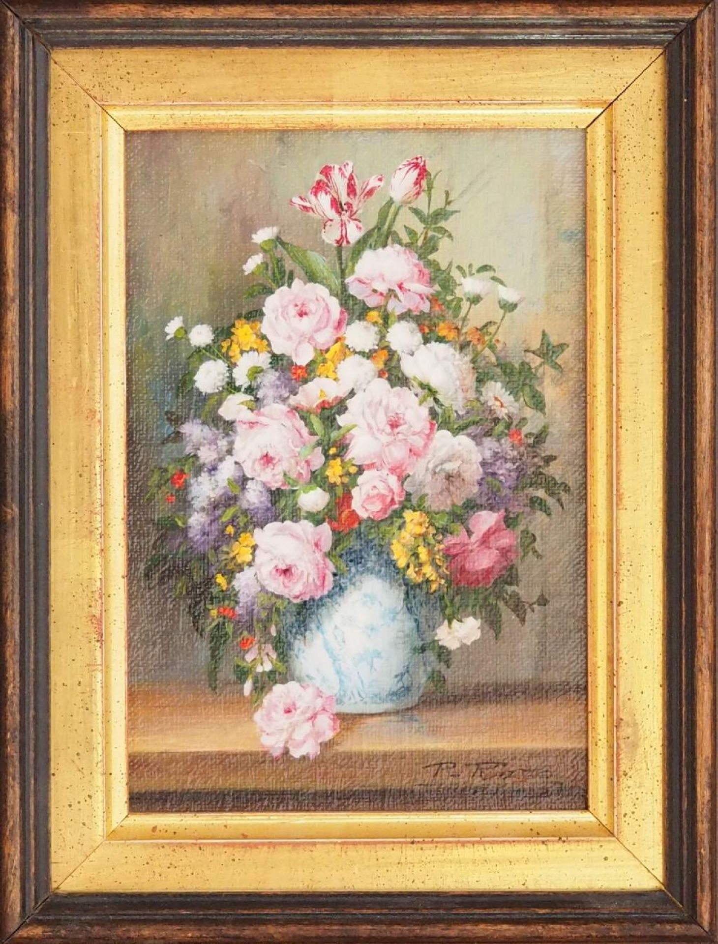 RIZZO, Paolo. 1940 Fiume Rieka/Italien. "Blumen in Vase"..