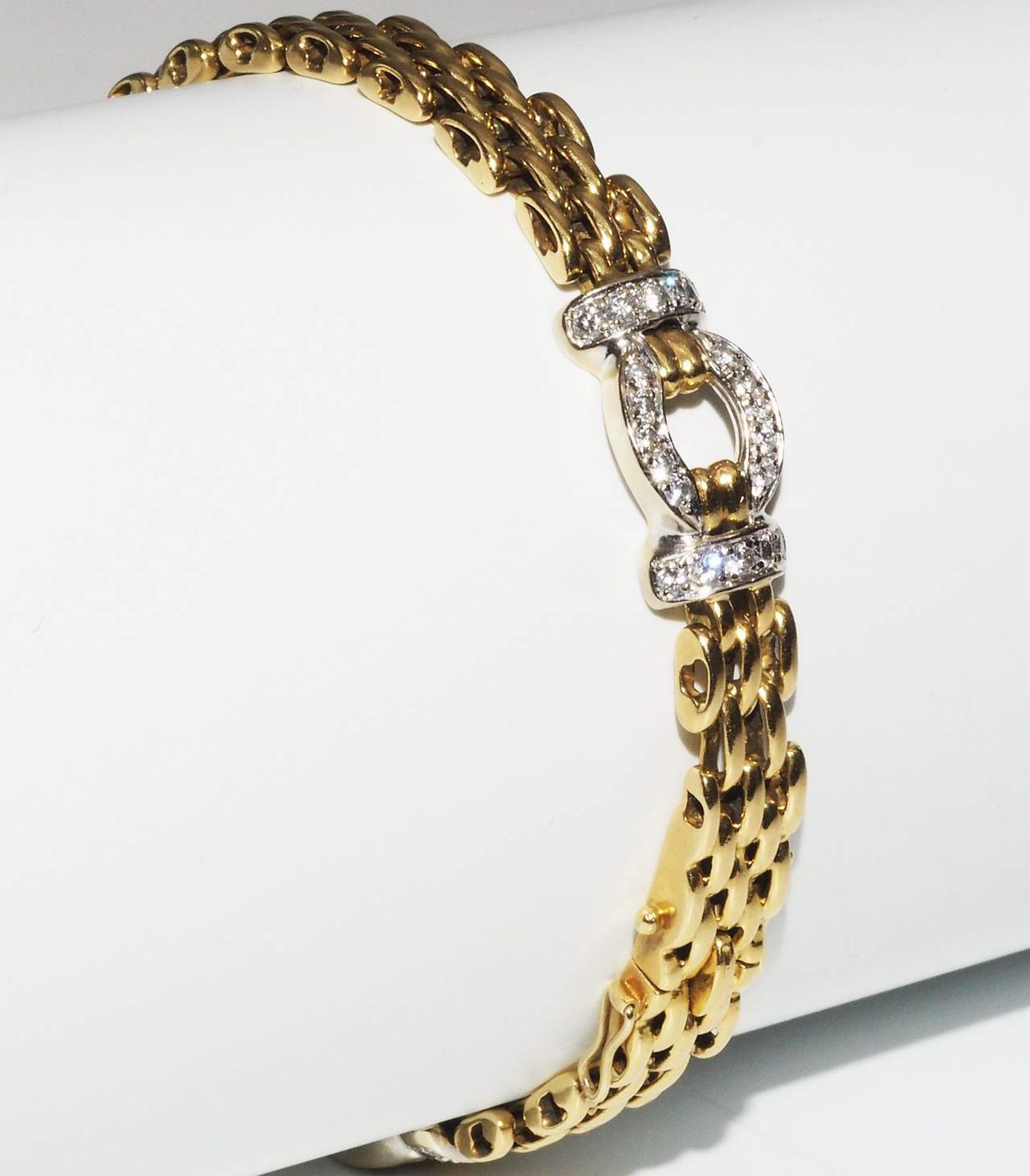 WEMPE Armband, 750er Gelb- und Weißgold mit Brillanten von insgesamt 1,10 ct./if-tw. - Image 2 of 9