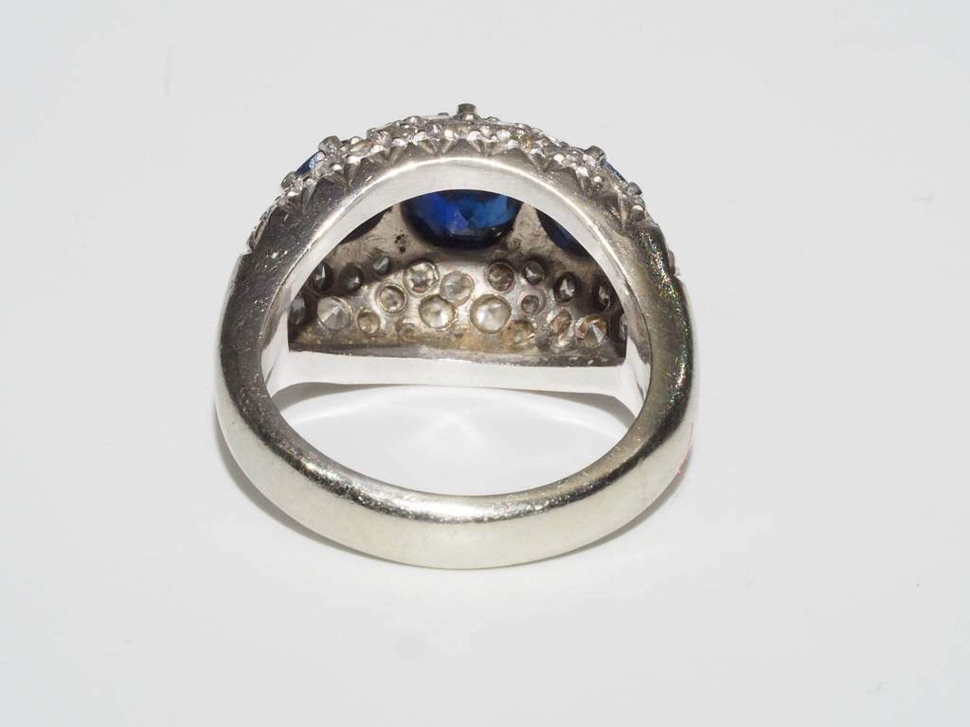 Ring mit Saphiren und Diamantbesatz - Image 5 of 7