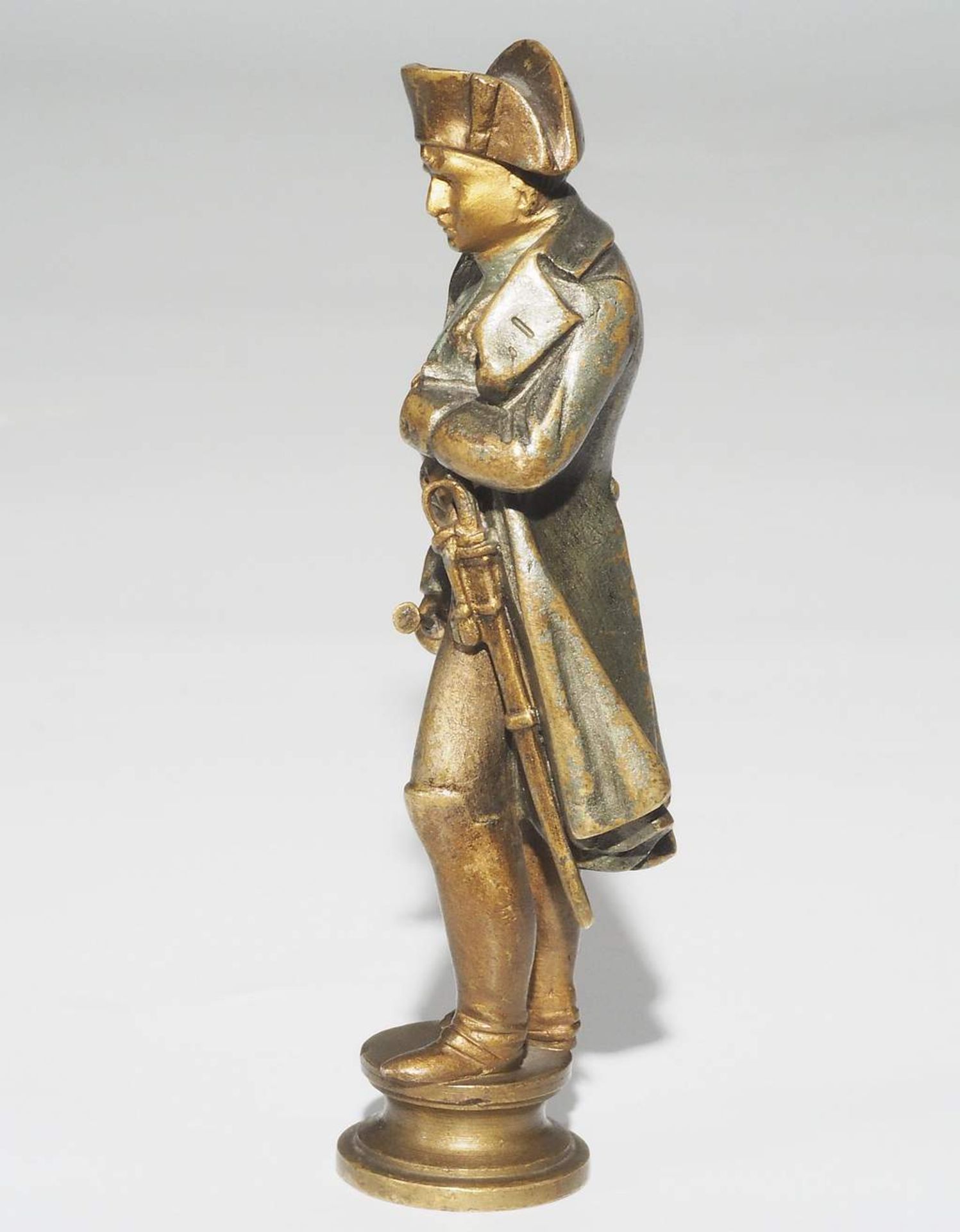 Miniatur-Statue/Petschaft, "Napoleon Bonaparte", Bronze, Höhe ca. 10,5 cm. - Image 5 of 7