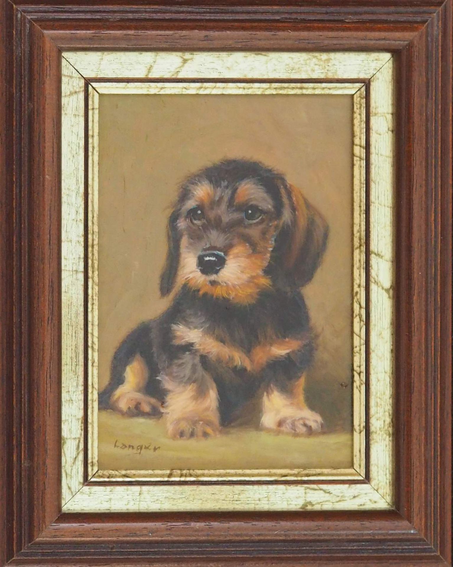 LANGER, Erich. 1935 München - ?. Hundeportrait "Dackel". - Image 2 of 6