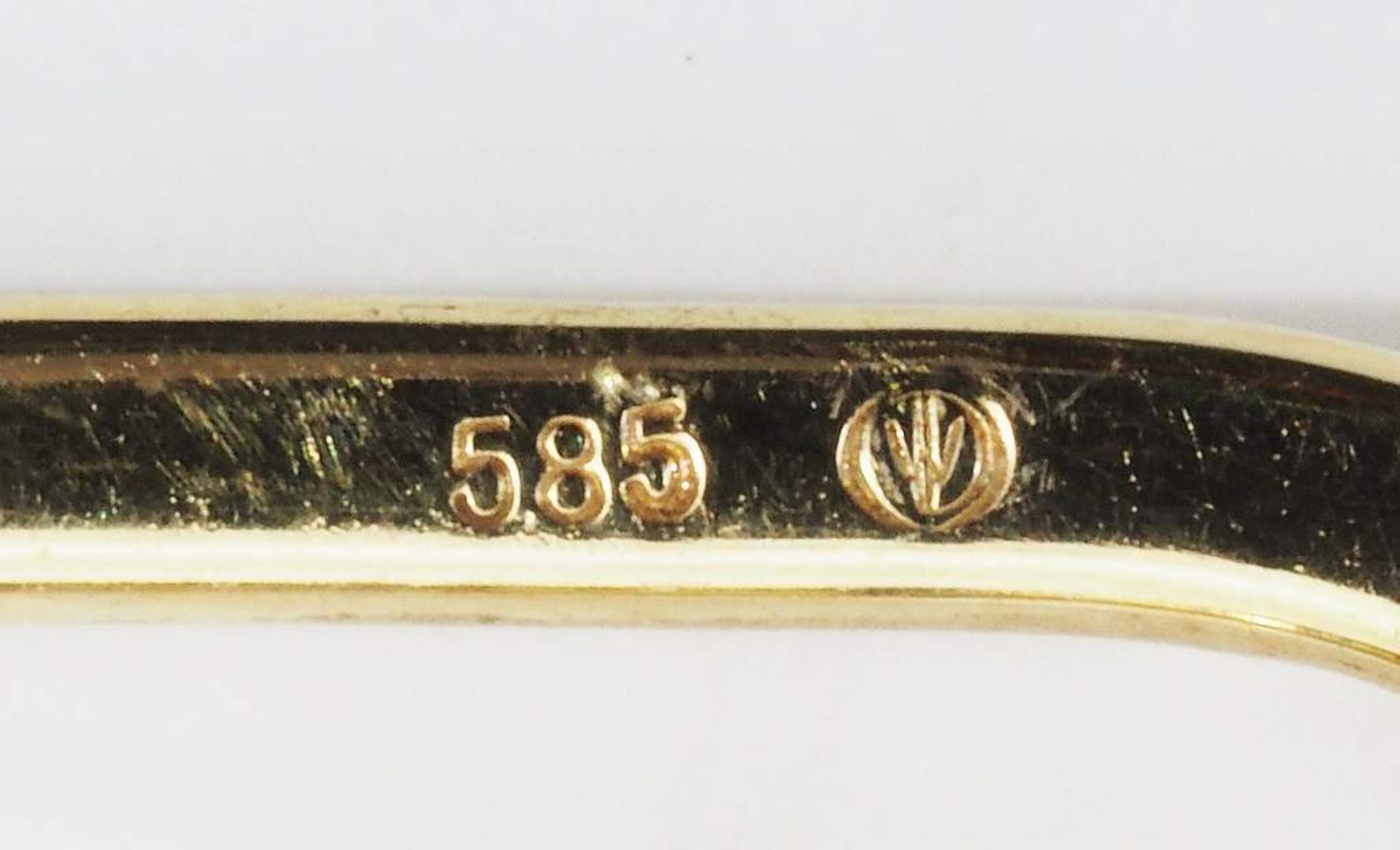 Schlüsselanhänger mit Modellauto "MERCEDES SL Cabrio". 585er Gelbgold. - Bild 6 aus 6