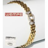 WEMPE Armband, 750er Gelb- und Weißgold mit Brillanten von insgesamt 1,10 ct./if-tw.
