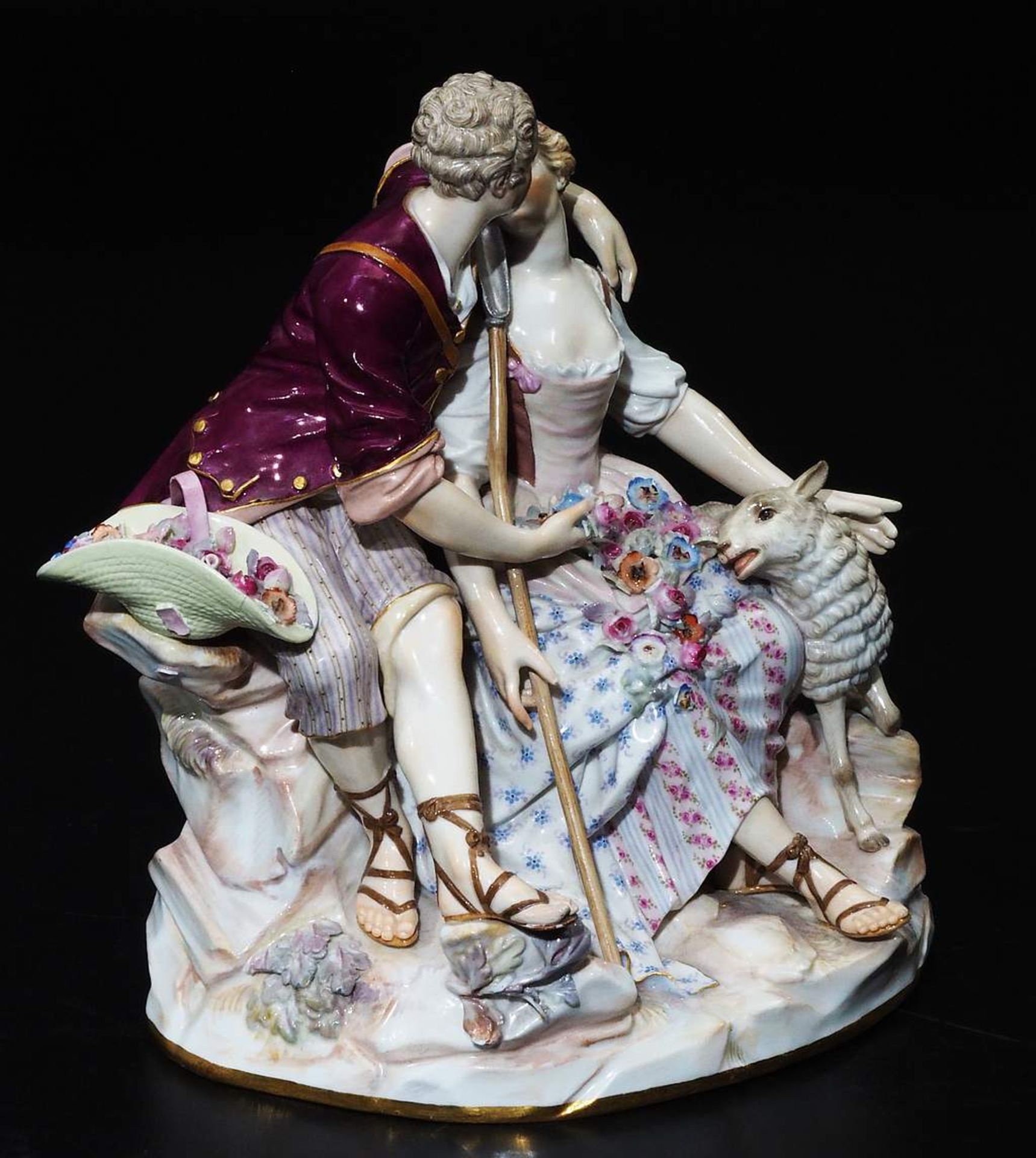 MEISSEN Figurengruppe um 1880.     - Bild 5 aus 8