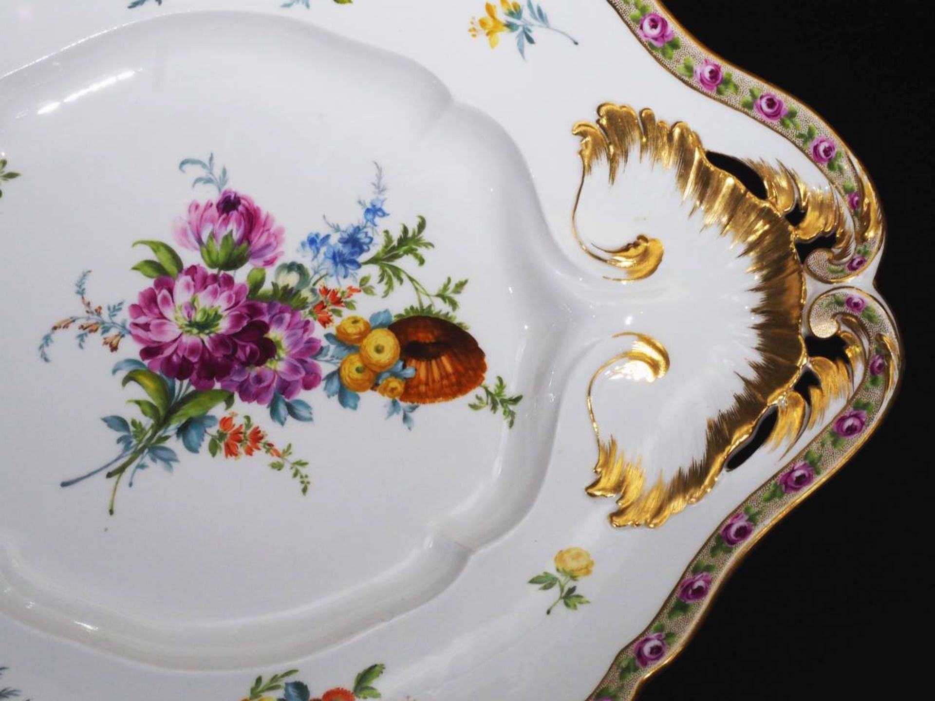 Große Prunkschale. MEISSEN, Marcolini-Periode 1810 - 1840. - Bild 3 aus 6