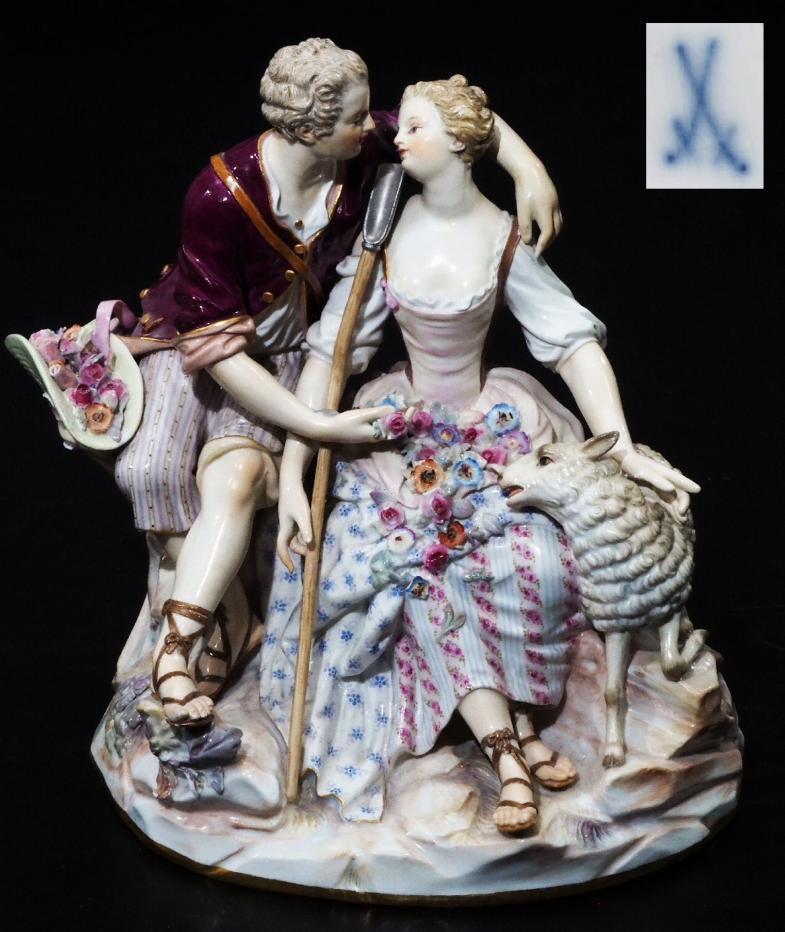 MEISSEN Figurengruppe um 1880.