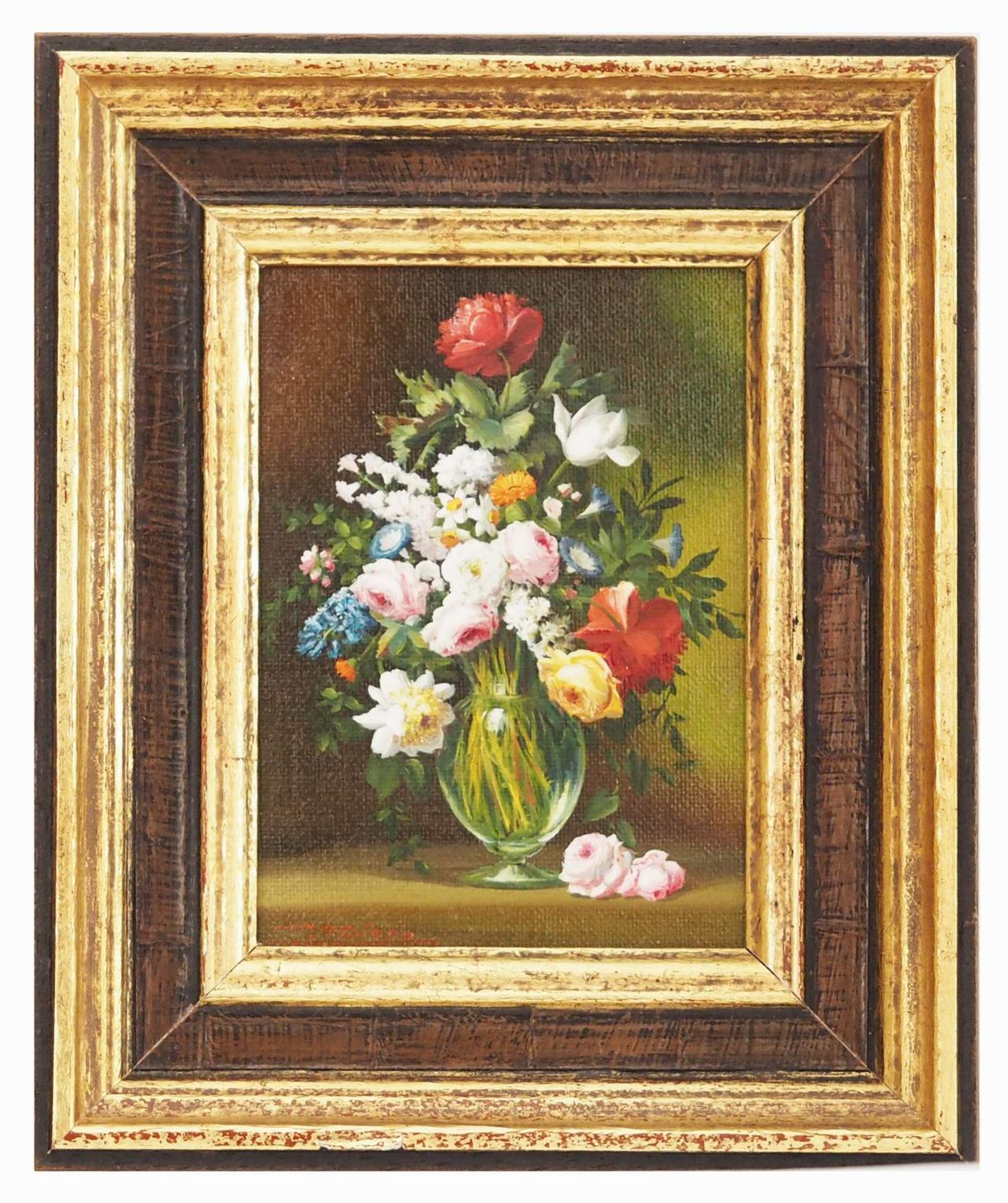 RIZZO, Paolo. 1940 Fiume Rieka/Italien. Gemäldepaar "Blumen in Vase". - Bild 3 aus 6