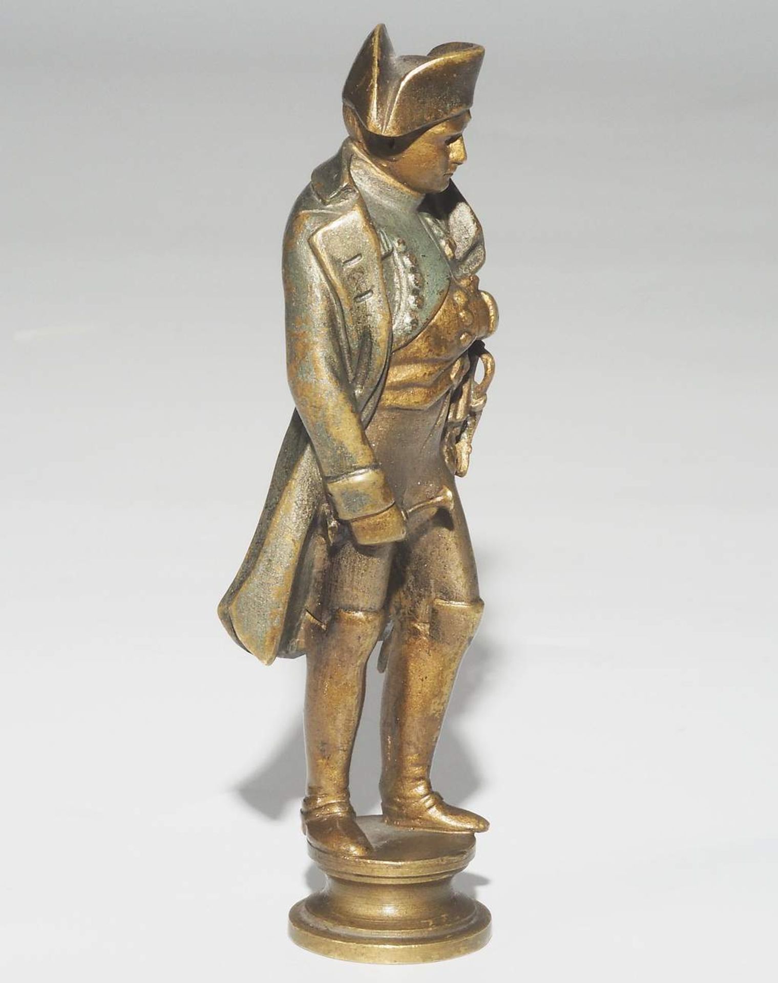 Miniatur-Statue/Petschaft, "Napoleon Bonaparte", Bronze, Höhe ca. 10,5 cm. - Image 3 of 7
