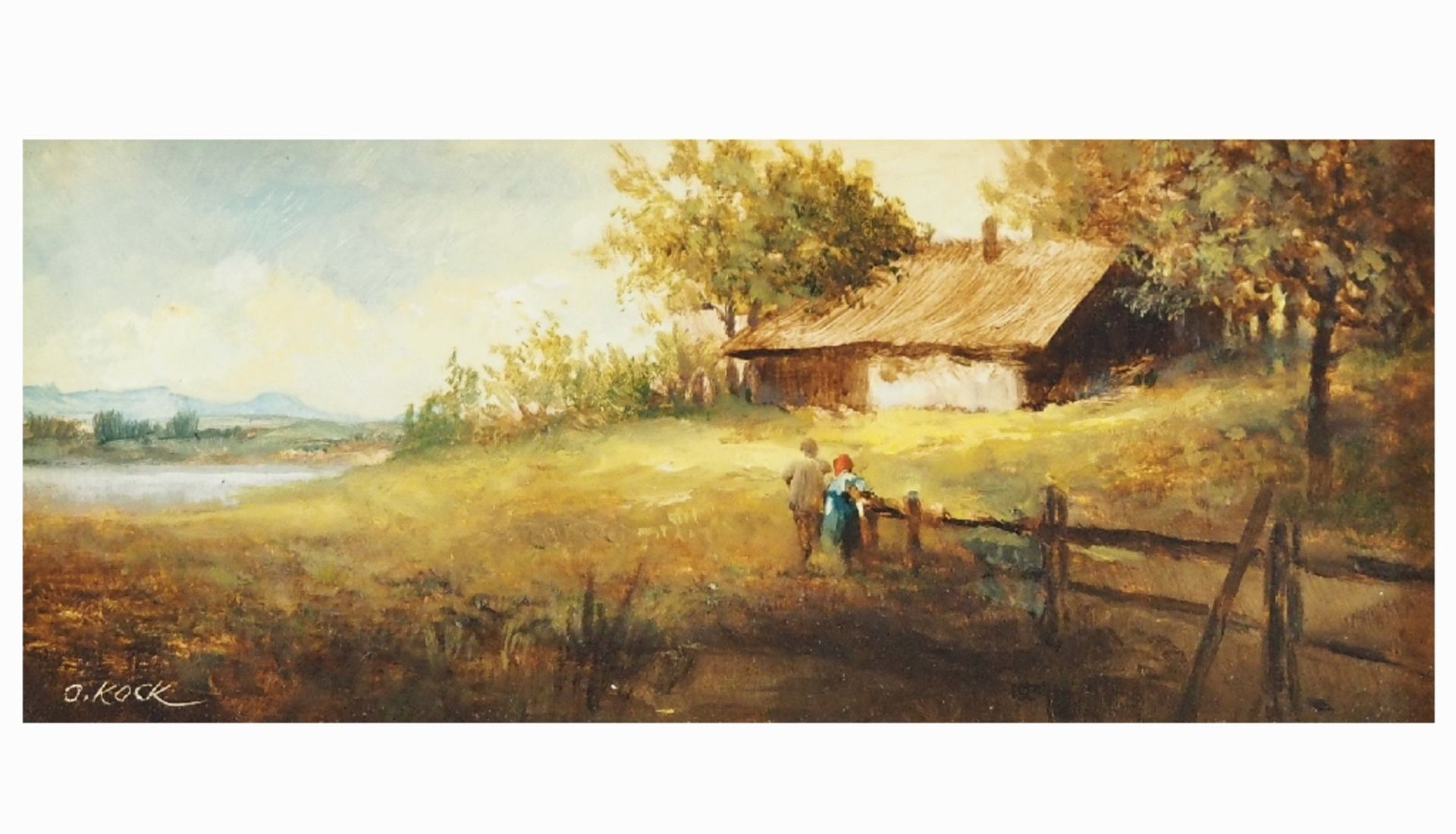 KOCK, Otto "Gehöft in Landschaft".