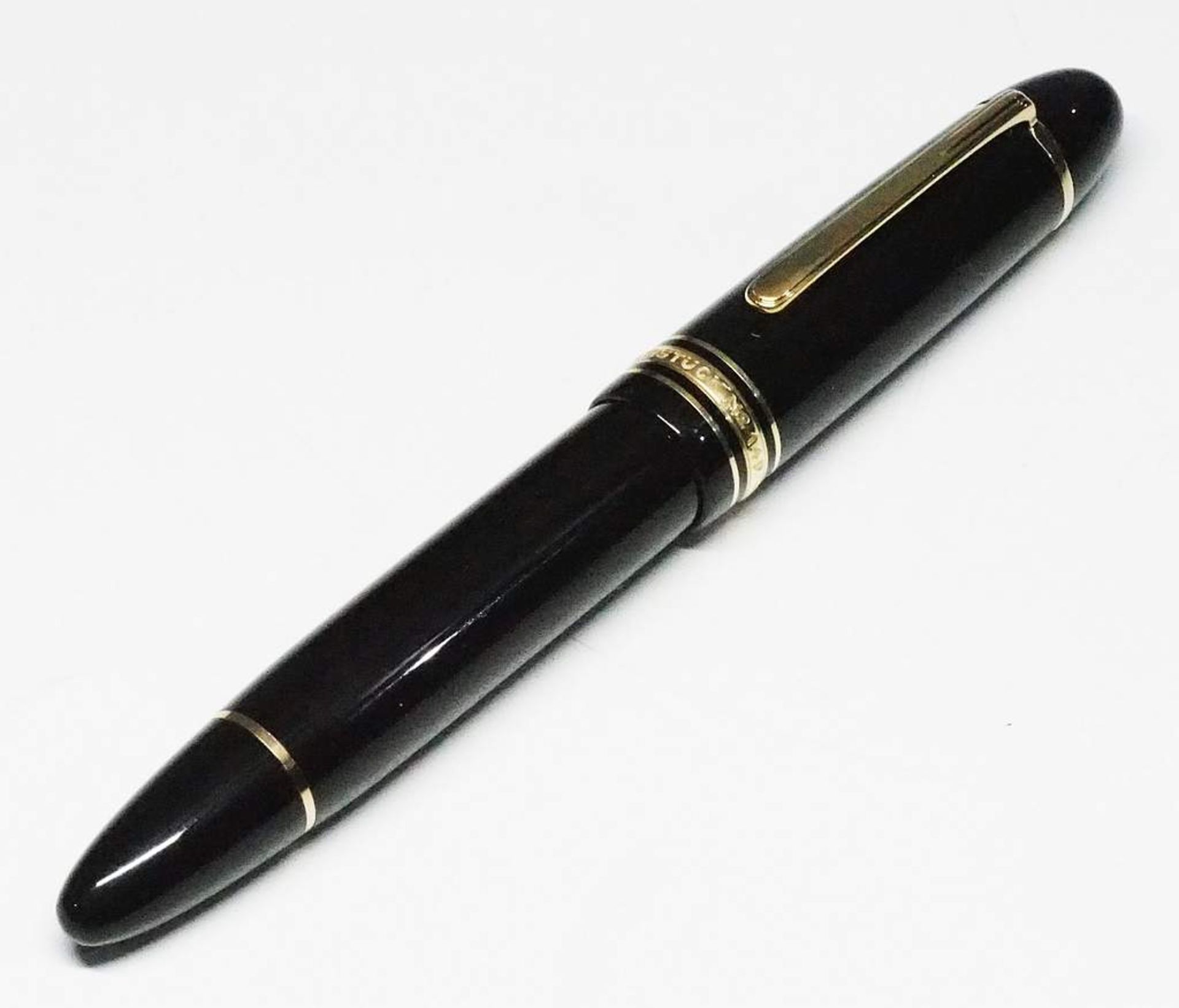 MONTBLANC Füllfederhalter/Kolbenfüller, Meisterstück 149. Bicolor 14 Karat Goldfeder bezeichnet 4 - Image 4 of 8