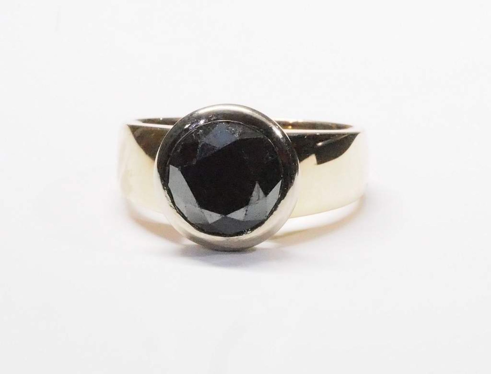 Ring mit Brillant (schwarz). - Image 3 of 7