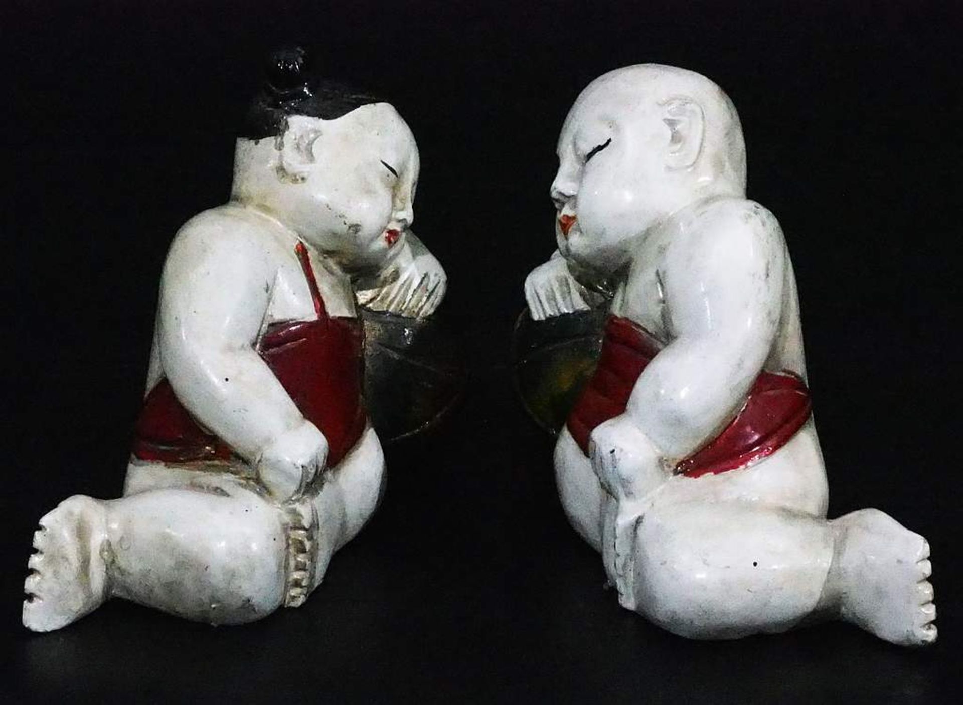 Vintage: Paar schlafende Buddhafiguren. - Bild 5 aus 5