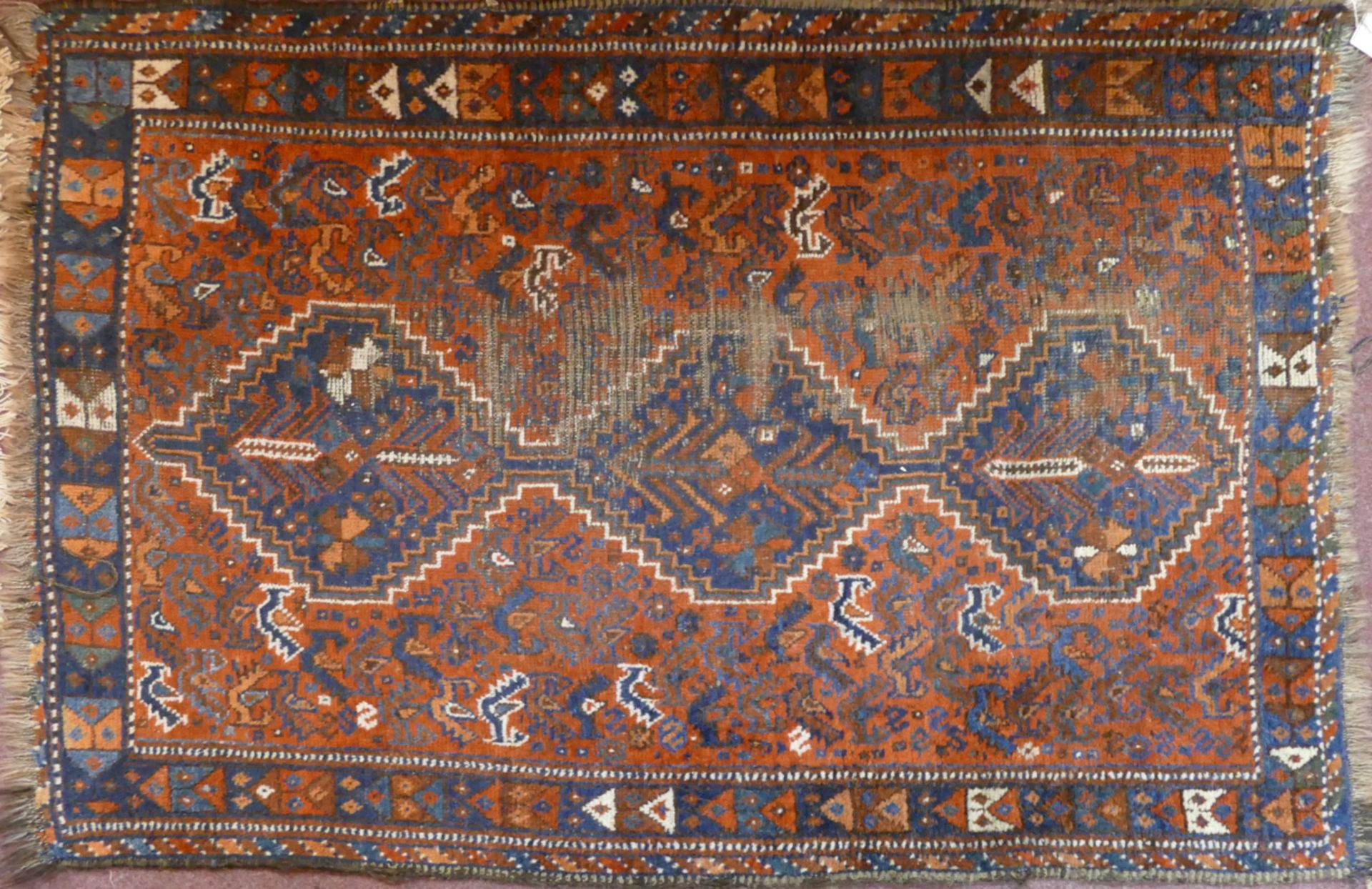 6 Orient-/Teppiche 20. Jh.: z.T. Flachgewebe/KELIM mit versch. geometrischen Dekoren, bis ca. 187x13 - Image 4 of 6