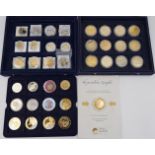 1 Konv. Münzen/Medaillen: Metall u.a., Kursmünzsätze z.B. USA und Alle Welt, Euro-Münzen, Nachprägun