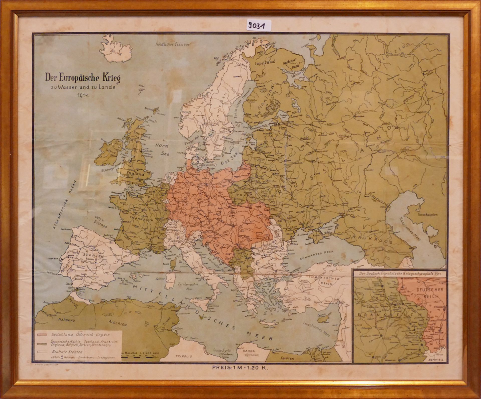 2 Landkarten: 1x kolorierter Kupferstich "Oesterische Kreis" v. F.L. GÜSSEFELD Nürnberg 1788 Hoffmän