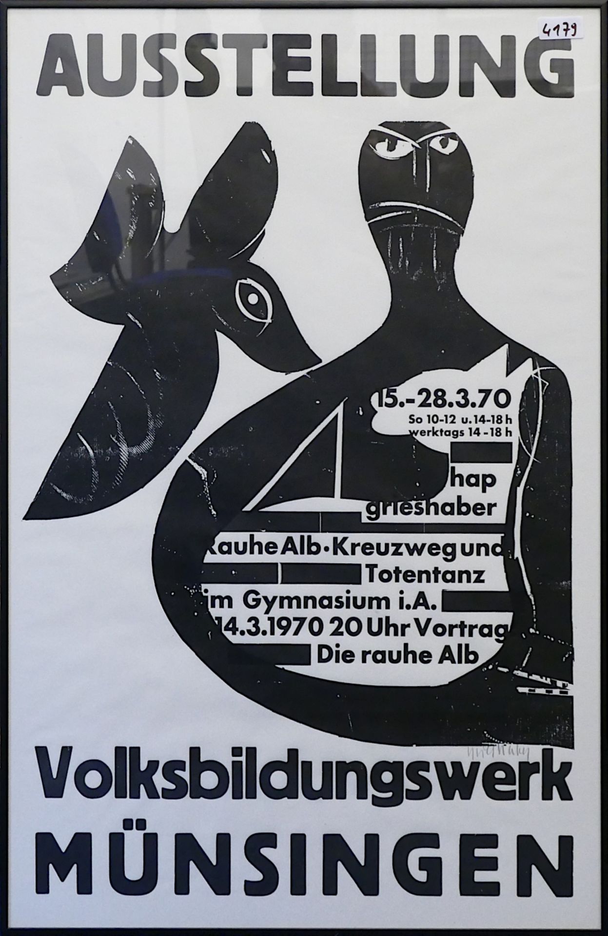 2 Werke/3 Ausstellungsplakate von HAP GRIESHABER (wohl 1909 Rot a.d. Rot-1981 Eningen unter Achalm)