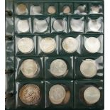 1 Konv. Münzen/Medaillen: Silber/Metall u.a., BRD 5/10 DM, z.T. Olympiade, min. Österreich/USA, je A