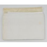 1 Taschentuch Baumwolle, mit aufgestickter Krone, W., 86., lt. EL aus kaiserlichem Besitz durch Bezi