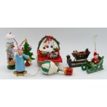 1 Konv. Christbaumschmuck Holz versch. Marken z.B. Chr. ULBRICHT, STEINBACH, u.a., z.T. besch., je A