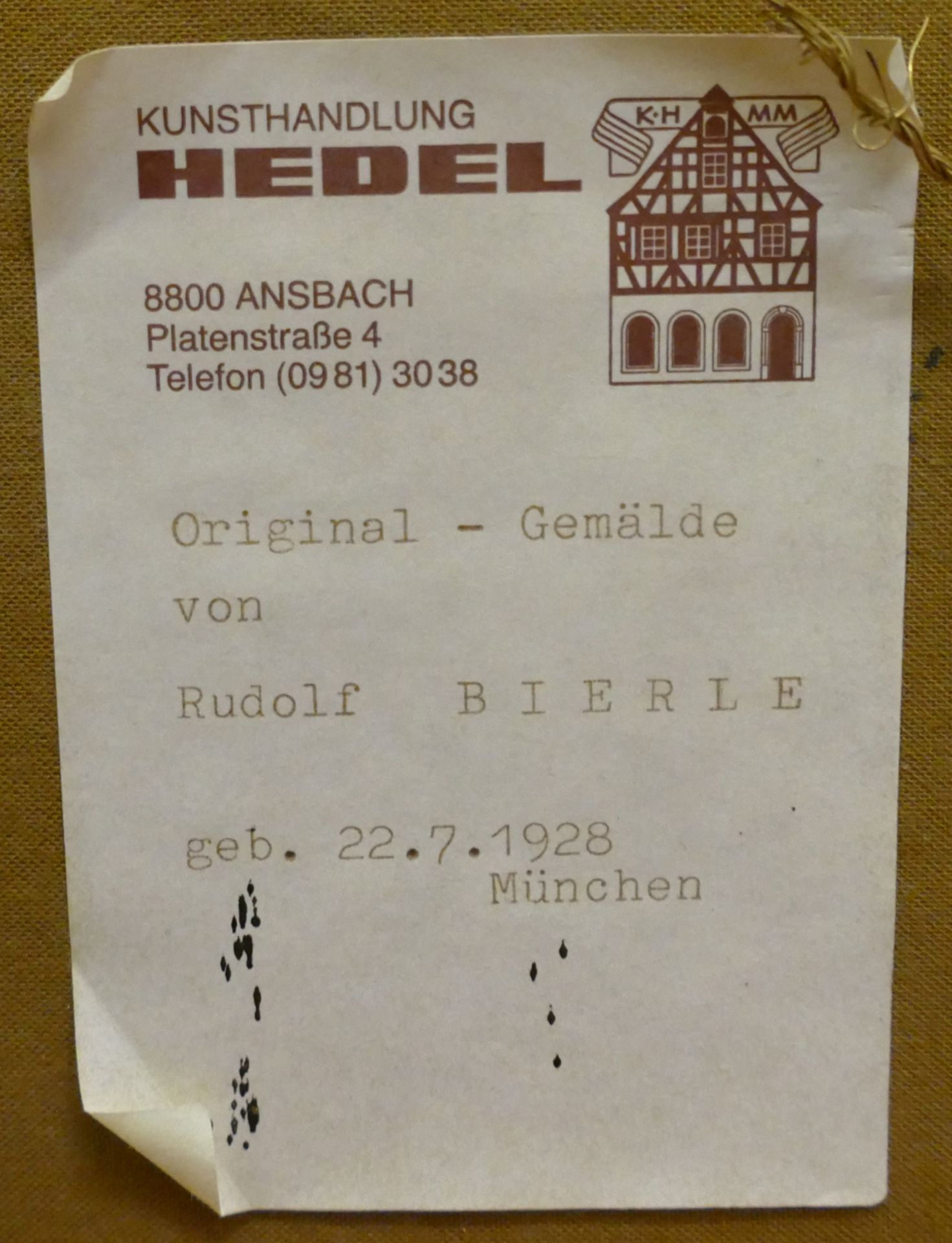 1 Pendant Ölgemälde je r.u. sign./rücks. zugeschr. Rudolf BIERLE (wohl *1928 München) "Dachauer Moos - Image 5 of 5
