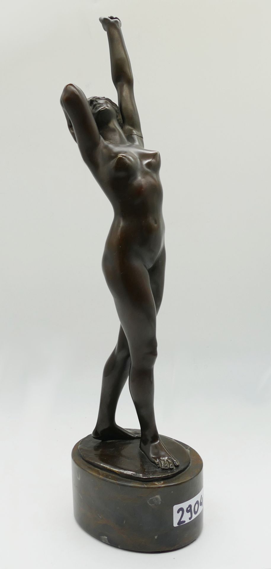 1 Bronzefigur auf Sockel bez. E. SEGER (wohl Ernst S. 1868 Neurode-1939 Berlin) "Erwachende" H mit S - Bild 2 aus 6
