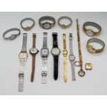 1 Konv. Armbanduhren: Silber (1 Stück um 1900), Metall u.a., z.T. vergoldet, z.B. DUGENA, ETERNA, je