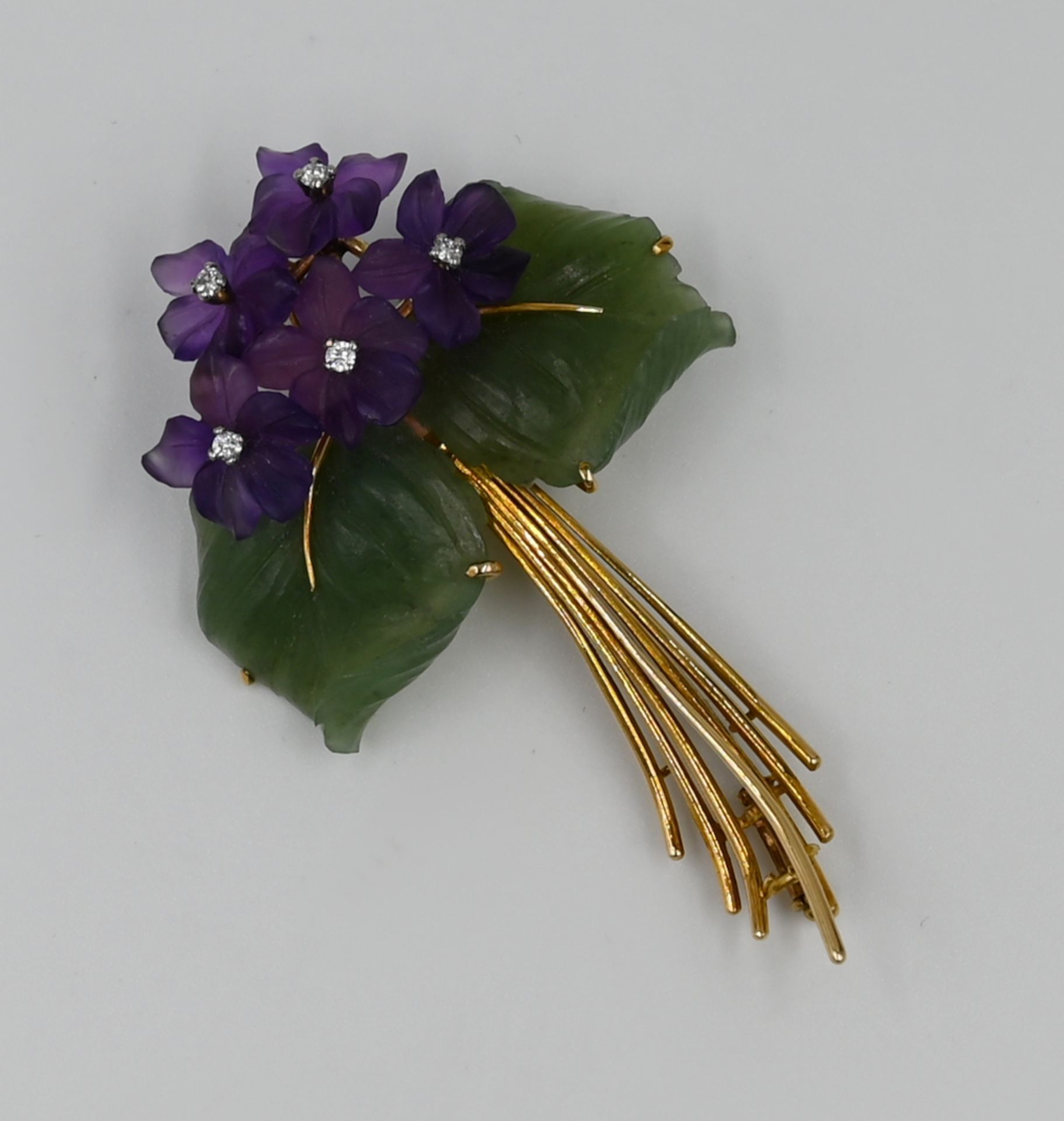 1 Brosche GG 18ct. 