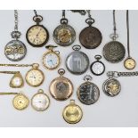 2 Taschenuhren, je um 1900 (1x Damen, 1x Herren), je Silber sowie 1 Konv. Taschenuhren u.a.: je Meta