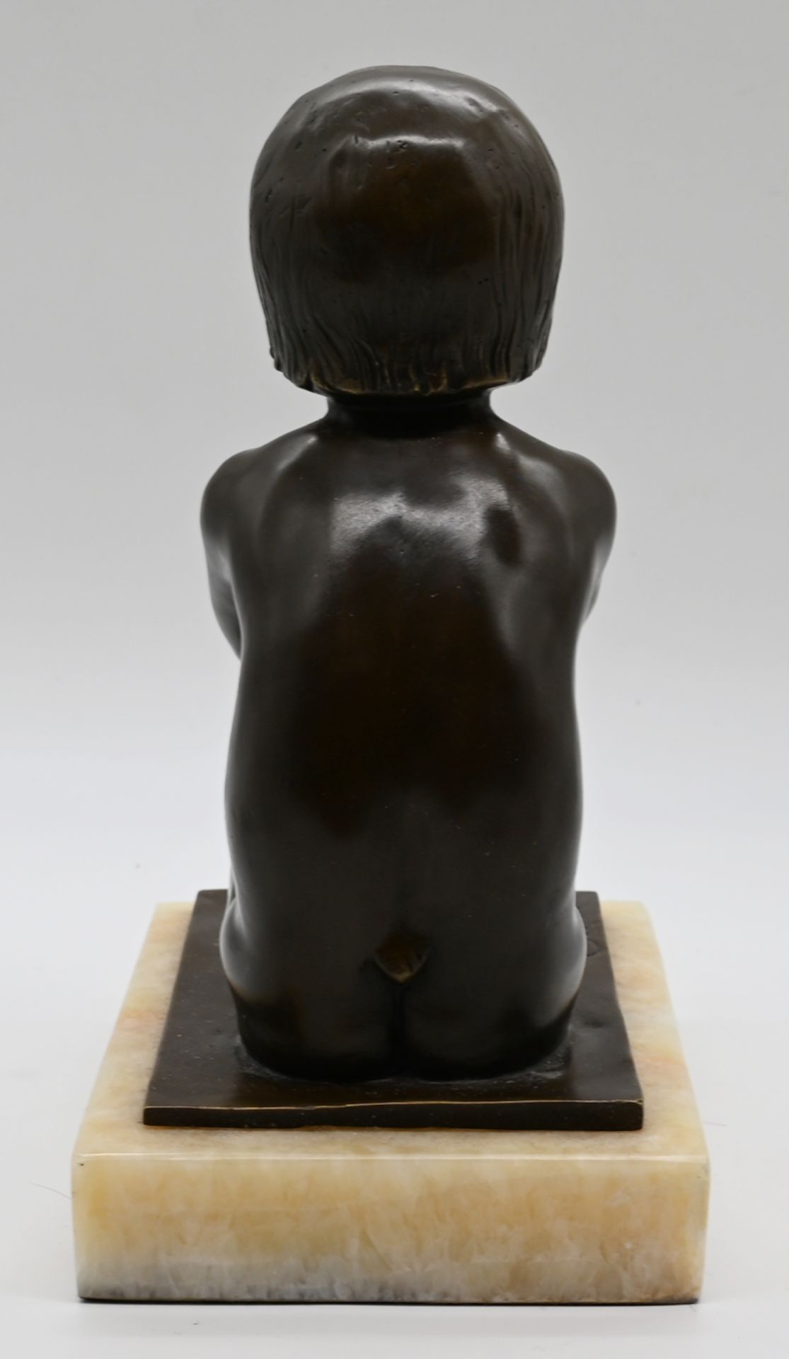 1 Figur Bronze "Un faune assis" Replik nach einer Art déco- Plastik von Paul Silvestre, H ca. 23cm a - Bild 4 aus 6