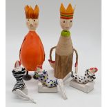 1 Konv. moderne Keramikfiguren u.a. des Künstlers Reinhard EIBER (wohl *1953 Marktredwitz): 