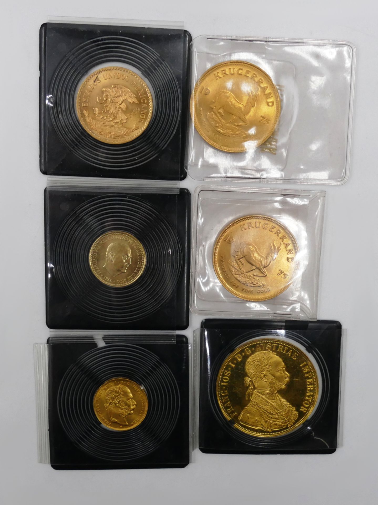 1 Konv. Münzen/Medaillen: GG z.B. Südafrika Krügerrand, Mexiko, Österreich 4 Dukaten u.a. sowie Silb - Image 2 of 2